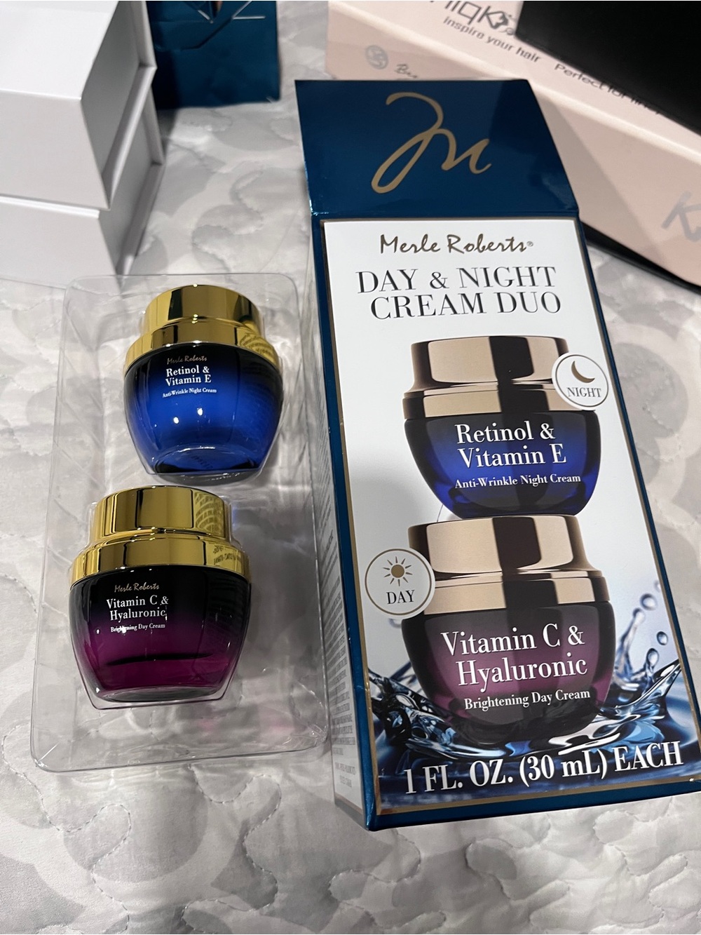 Vitamin C & Hyaluronic Brightening Day Cream and Retinol & Vitamin E Night Cream